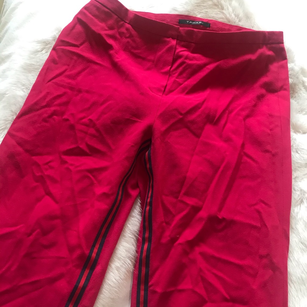 Tahari Theora Berry Red Pants
